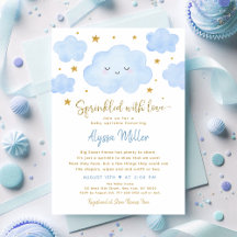 Blue Boy Cloud Sprinkler mit Liebe Baby Sprinkle