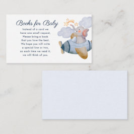 Blue Boy Elephant Flugzeug Books for Baby Shooter Begleitkarte