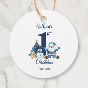 Blue Boy Erste Weihnachten Geschenkanhänger