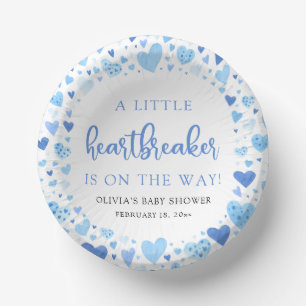 Blue Boy Little Heartbreaker Valentine Baby Showro Pappteller
