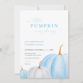 Blue Boy Little Pumpkin Baby Dusche Einladung