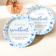 Blue Boy Little Sweetheart Valentine Baby Dusche