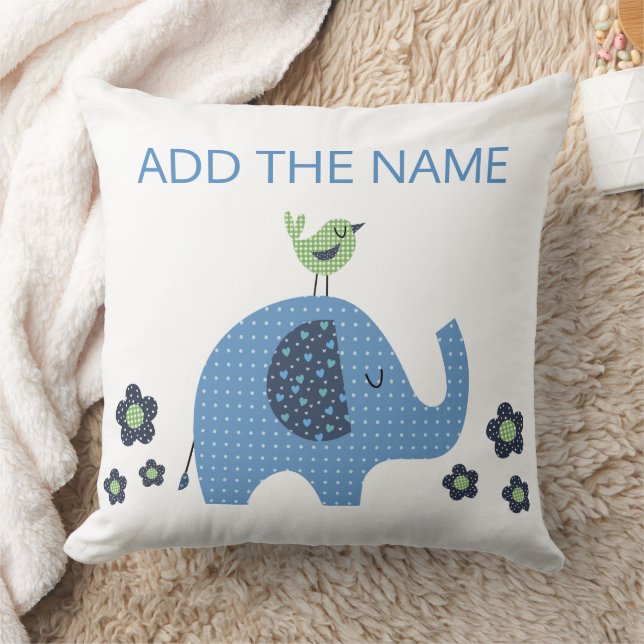 Blue Boy Niedlich Elephant Baby Duschkopf Kissen K (Decke)