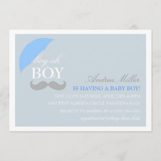 Blue Boy Oh Boy Baby Dusche Einladung
