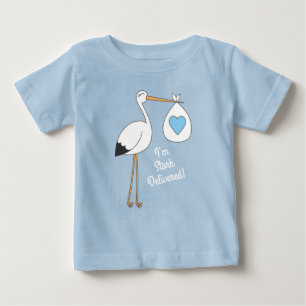 Blue Boy Stork geliefert Baby T-shirt