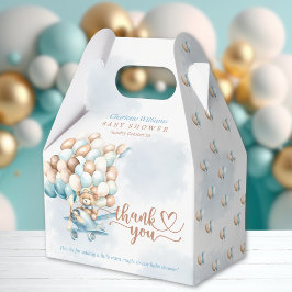 Blue Boy Teddy Bear Balloons Geschenkschachtel