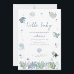 Blue Boy Under the Sea Baby Shower Einladung<br><div class="desc">Planen Sie eine Babydusche unter dem Meer für einen kleinen Jungen? 🐋 Unser kleiner Junge unter der Seychellen-Dusche ist der perfekte Weg, um den neuen kleinen Jungen auf dem Weg mit einer Meereslebedusche zu feiern. Für den Ozeanliebhaber, der sich hier wohl fühlt, sind diese kleinen, hallo-freundlichen Babys unter der Seydusche...</div>
