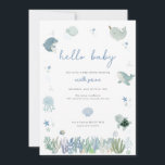 Blue Boy Under the Sea Baby Shower Einladung<br><div class="desc">Planen Sie eine Babydusche unter dem Meer für einen kleinen Jungen? 🐋 Unser kleiner Junge unter der Seychellen-Dusche ist der perfekte Weg, um den neuen kleinen Jungen auf dem Weg mit einer Meereslebedusche zu feiern. Für den Ozeanliebhaber, der sich hier wohl fühlt, sind diese kleinen, hallo-freundlichen Babys unter der Seydusche...</div>