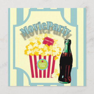Blue Boys Movie Anniversaire Fête Invitation