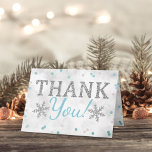 Blue Boy's Winter Weihnachtsdusche Danke<br><div class="desc">Dankeschön mit diesen trendigen Babyduschen,  danke Karten. Die Vorlagenformulierung ist einfach zu personalisieren und Ihre Familie und Freunde werden begeistert sein,  wenn sie diese fantastischen Dankesworte erhalten.</div>