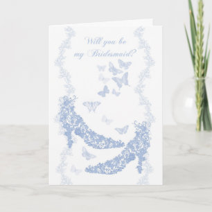 Blue Bridesmaid Card - Werden Sie meine Bridesmaid Einladung
