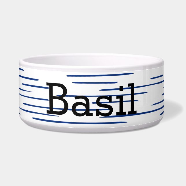 BLUE BROKEN LINIEN Haustierschüssel Napf (Vorderseite)