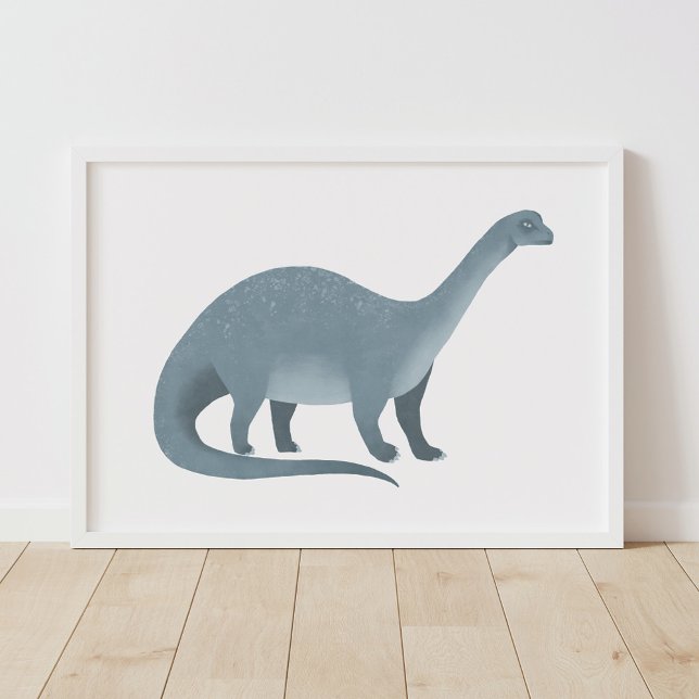 Blue Brontosaurus Dinosaurier Wall Art Poster (Von Creator hochgeladen)