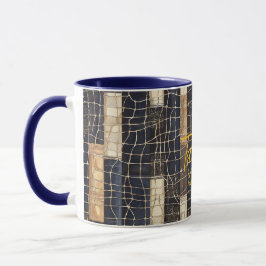 Blue Brown Ocean Net Tasse