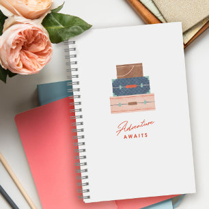 Blue Brown Red Adventure erwartet Spiral-Notebook Notizbuch