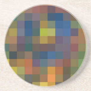 Blue Brown Square Sandstone Untersetzer