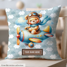 Blue Brown Teddy Bear Kissen für Neugeborenes