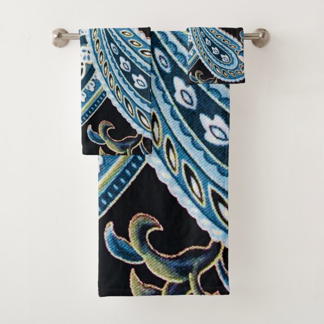 Blue Brown Vintage Paisley (En situation)