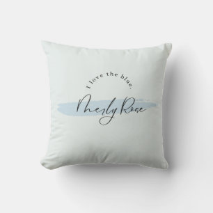 Blue Brush Romance Neily Rose Kissen