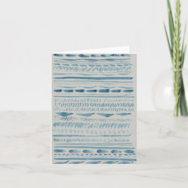 Blue Brushstrokes Card Dankeskarte