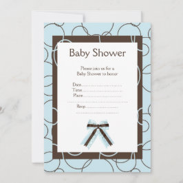 Blue Bubbles Baby Dusche Einladung