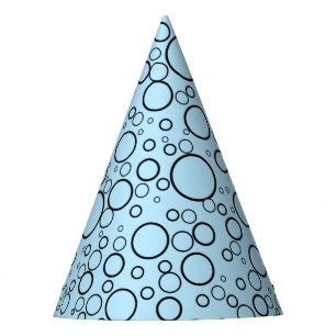 Blue Bubbles Party Hat Partyhütchen