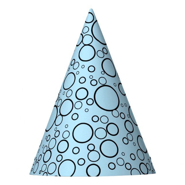 Blue Bubbles Party Hat Partyhütchen (Vorderseite)