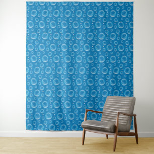 Blue Bubbles Tapestry Wandteppich
