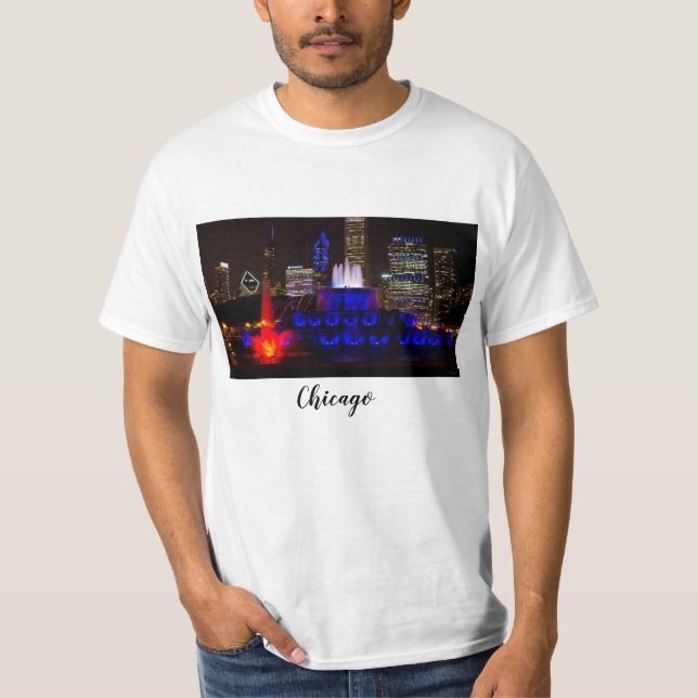 Blue Buckingham Fountain T-Shirt (Vorderseite)