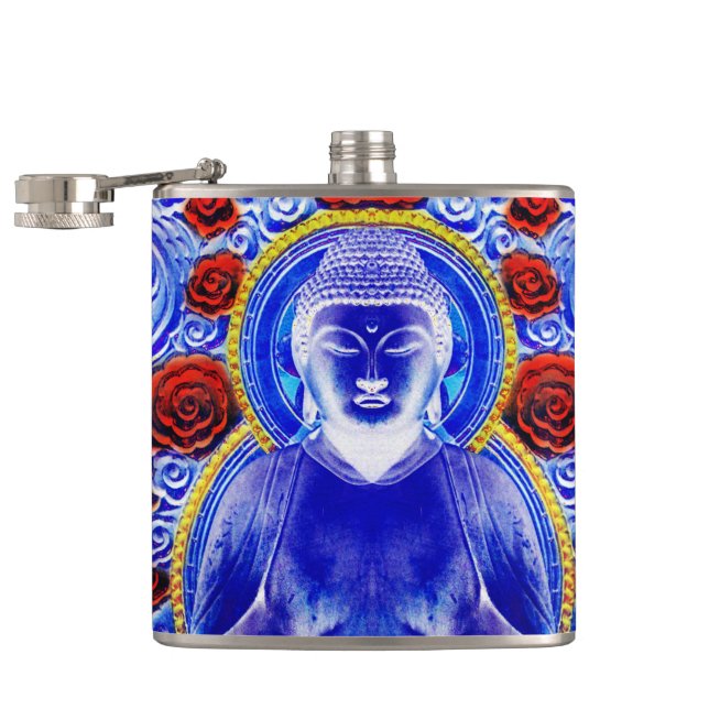 Blue Buddha Flachmann (Geöffnet)