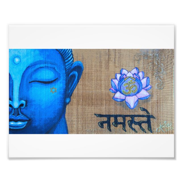 Blue Buddha Print Fotodruck (Vorne)