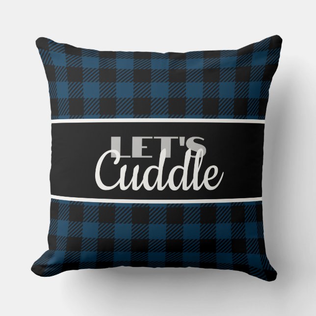Blue Buffalo Kariert Cuddle Kissen (Vorderseite)
