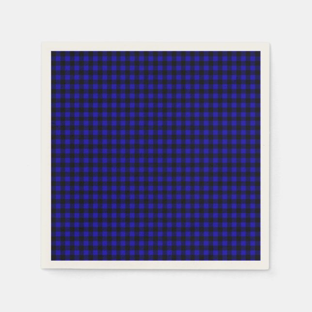 Blue Buffalo Kariert Paper Napkins Serviette (Vorderseite)
