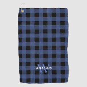 Blue Buffalo Karo Name & Initial Golfhandtuch