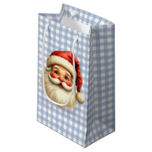 Blue Buffalo Karo süße Santa Claus personalisiert Kleine Geschenktüte