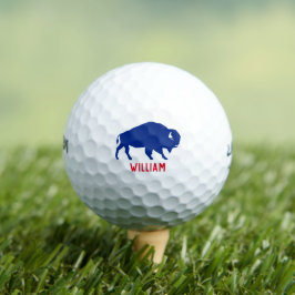 Blue Buffalo Silhouette mit Personalisiertem Namen Golfball