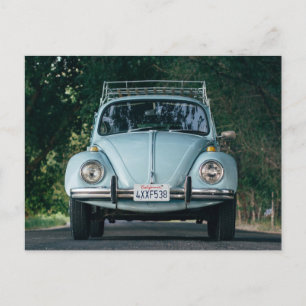 BLUE BUG Vintage Car Postkarten