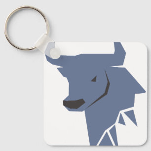 Blue Bull Zodiac – Cooler Stier-Silhouette-Schlüss Schlüsselanhänger