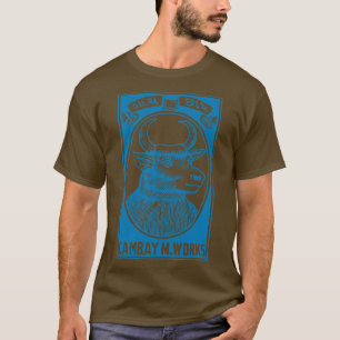 Blue Bulls Head Indian Matchbox Art T-Shirt