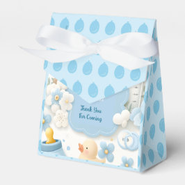 Blue Bundle Joy: Teddy Bear Baby Boy Shower Geschenkschachtel