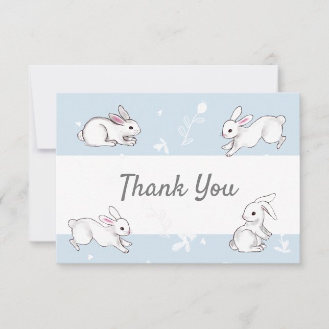 Blue Bunnies Vielen Dank, dass Sie sich Karten mer (Vorderseite)