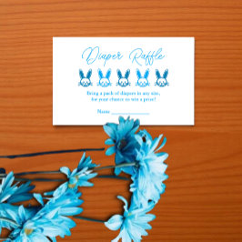 Blue Bunny Baby Duschdusche Windeln Raffle Begleitkarte