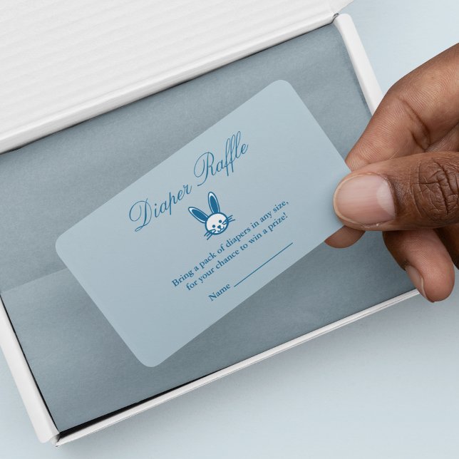 Blue Bunny Baby Duschdusche Windeln Raffle Begleitkarte (Von Creator hochgeladen)