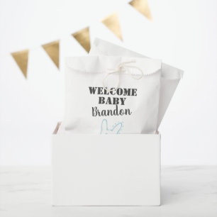 Blue Bunny Baby Dusche Vielen Dank für Ihr Interes Geschenktütchen
