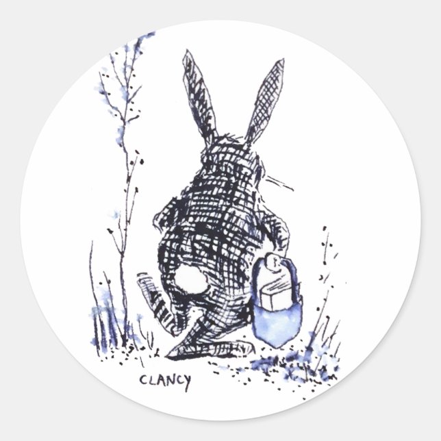 Blue Bunny Book Aufkleber (Vorderseite)