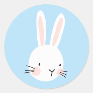 Blue Bunny Custom Runder Aufkleber