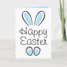 Blue Bunny Ears and Toes Baby Boy First Easter
