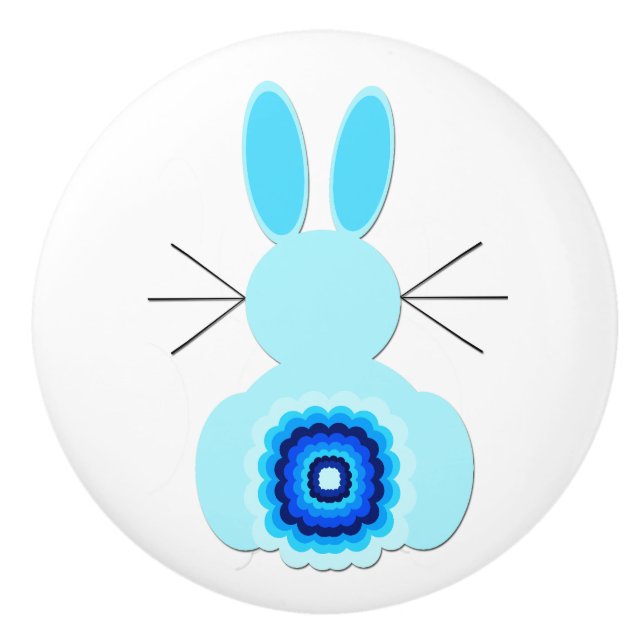 Blue Bunny Keramik Pull Keramikknauf (Vorderseite)