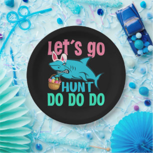 Blue Bunny Oars Hai Ostern Eizelljagd Pappteller