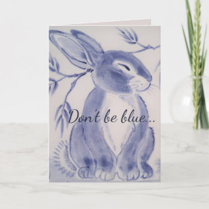 Blue Bunny Rabbit Obtenez une carte de bien